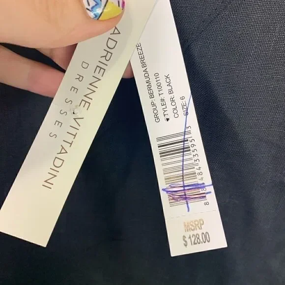 Adrienne Vittadini black dress Bermuda Breeze 6 - Picture 5 of 7